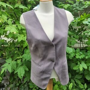 GAP NWT Vest Womens Medium Gray Sleeveless Career Business‎ Casual Layering